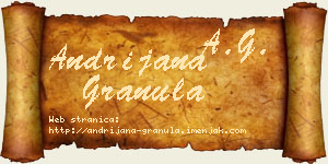 Andrijana Granula vizit kartica